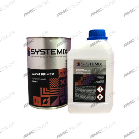 SYSTEMIX Грунт Wash Primer 2+1 светло-желтый 1л.+0,5л в комп. с отвердит.