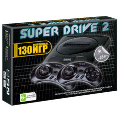 16-bit Приставка Super Drive 2 Classic (130 игр, AV кабель, 2 проводных джойстика)