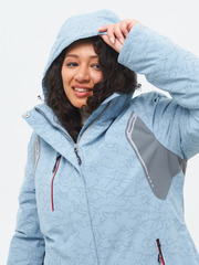 Женская горнолыжная куртка большого BATEBEILE голубого цвета