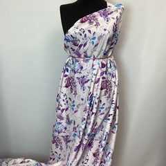 шелковая ткань сиреневые цветы