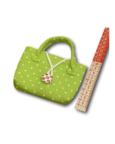 Арт. 713-02-11 сумка из фетра - Зеленый. Одежда для кукол, пупсов и мягких игрушек.