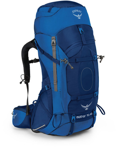 Картинка рюкзак туристический Osprey Aether AG 70 Neptune Blue - 1