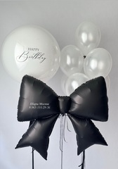 Стильный набор воздушных шаров с бантом