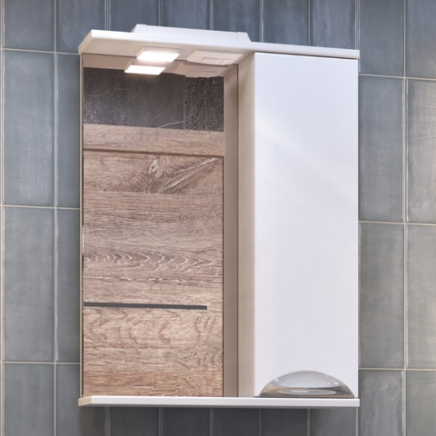 Шкаф навесной с зеркалом Callao 500 (правый) со спотом