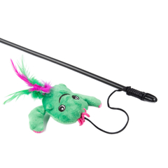 Mr.Kranch игрушка для кошек Кактус плюшевая с кошачьей мятой и перышками 17 см зеленая