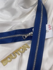 Молния Riri на атласной тесьме, серебристая , 4мм цвет 9603