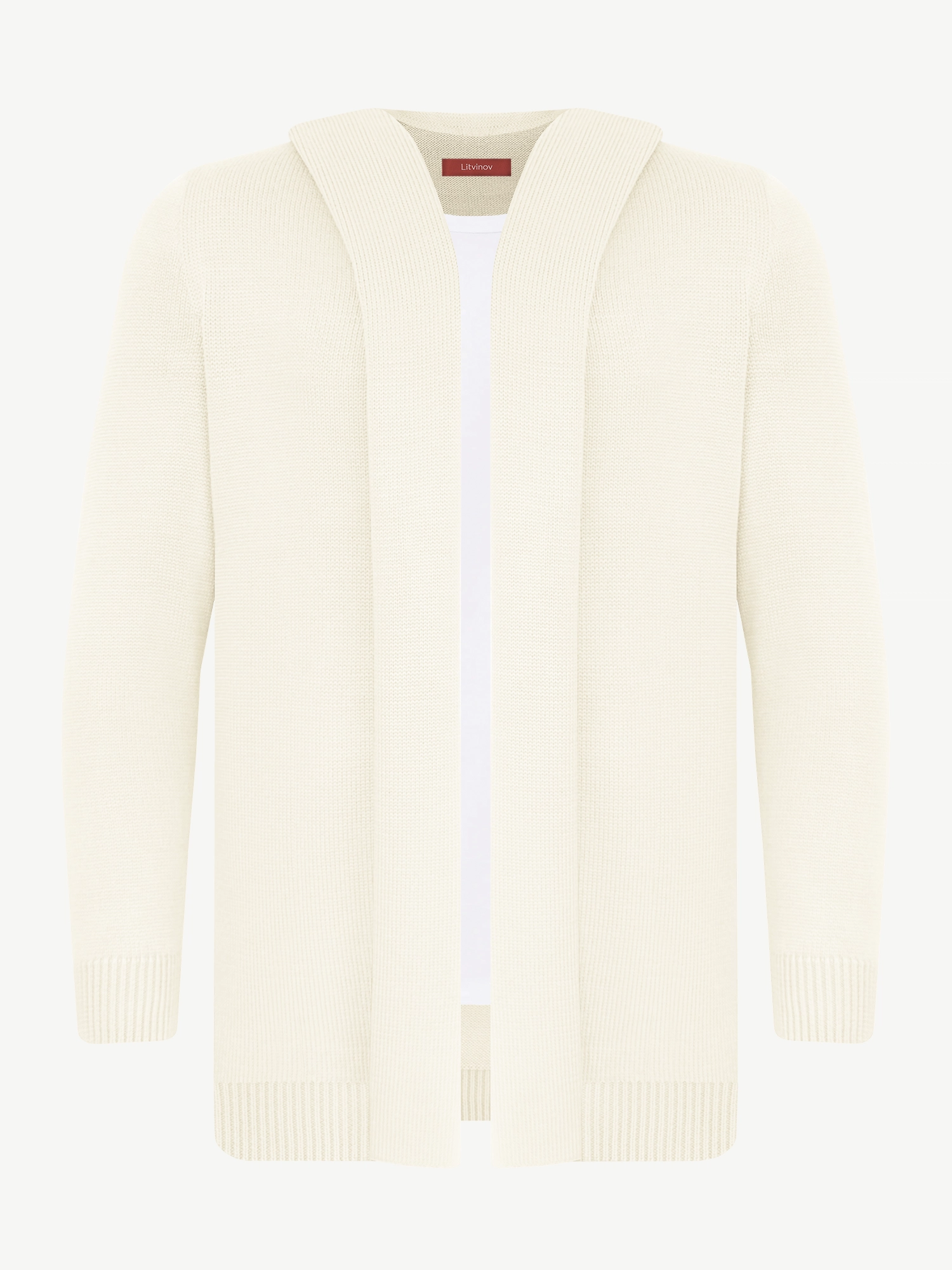 Кардиган с капюшоном из мягкой шерсти