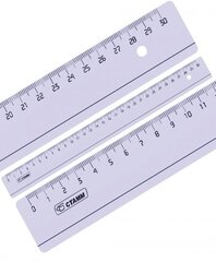 
          Линейка 30 см Стамм, пластик, прозрачная, тонированная