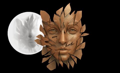 Силиконовый молд Лицо в осколках № 553