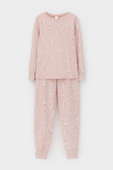 пижама  для девочки  К 1552/дымчатая роза,ромашковое поле