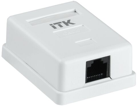 ITK Настенная инф. розетка RJ45 кат. 6 UTP 1-порт
