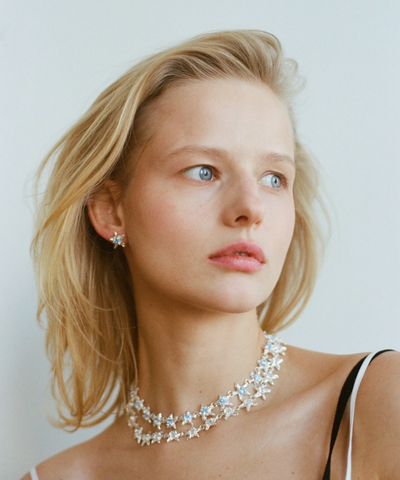 СЕРЬГИ ТЕКСТУРНЫЕ ЗВЕЗДЫ / БЕЛЫЕ