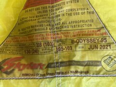 Основной парашют б/у Odyssey EVO 95