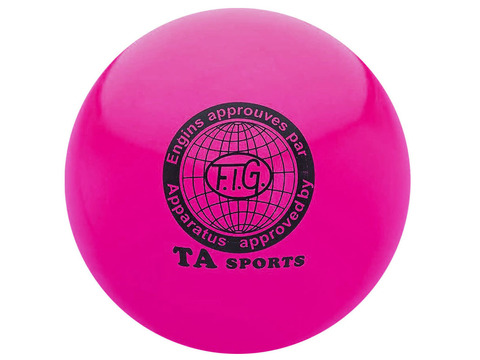 Мяч для художественной гимнастики. Диаметр 15 см. Цвет розовый. :(Т11):