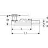 Трап для душа Geberit для высоты выравнивающей стяжки на впуске 90–220 мм: d=56мм