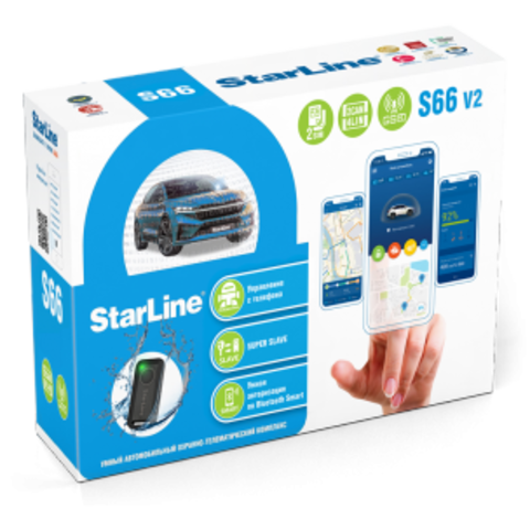 Автосигнализация StarLine S66 v2 BT 2CAN+4LIN 2SIM GSM