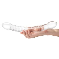 Двусторонний стеклянный фаллоимитатор 12’’ Girthy Double Trouble Glass Dildo - 30 см. - 