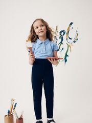 Брюки школьные без застежки для девочки Next Q90-021, Темно-синий