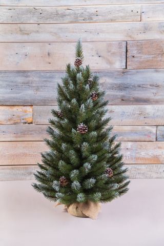 Ель Женева 90см с шишками в мешочке заснеженная Triumph Tree