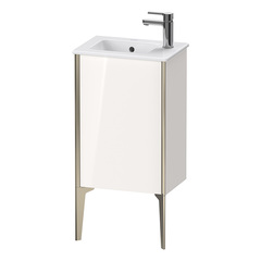 Duravit XViu Тумба подвесная 594x410x290мм, для раковины #072343, 1 дверь, (петли слева), цвет: белый глянцевый/champagne matt XV4480LB122 фото