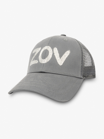 Бейсболка с сеткой «ZOV» цвета графит с вышивкой лого / Распродажа