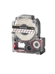 Кассета с лентой S'OK by Sakura Printing K4TRN для Epson , красный на прозрачном, 12мм, 8м