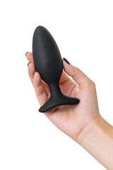 Черная анальная втулка LOVENSE Hush 2 (M) - 13,5 см. - 