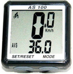 Велокомпьютер Assize AS-100, 8 функций, двухстрочный дисплей, в упаковке