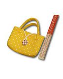 Арт. 713-02-11 сумка из фетра - Желтый. Одежда для кукол, пупсов и мягких игрушек.