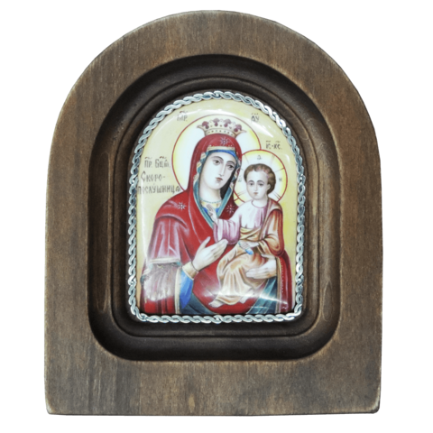 Икона финифть Пресвятая Богородица Скоропослушница