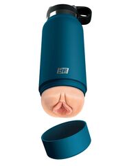 Мастурбатор-вагина в синей колбе F*ck Flask - 