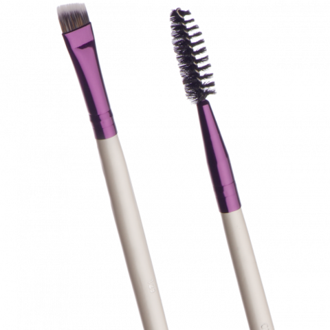 Manly PRO Кисть К129 двухсторонняя многофункциональная для подводки, расчесывания ресниц, прорисовки и укладки бровей