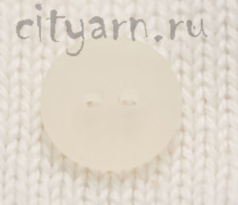 Пуговица полупрозрачная, плоская, молочная, диаметр 14 мм