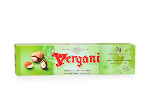 Мягкая нуга с миндалем и лесным орехом Vergani, 100г