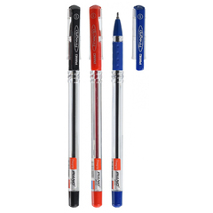 Ручка шариковая, масляная, Piano, 3 цвета чернил, серия "Finegrip", прозрачный корпус, 50 шт