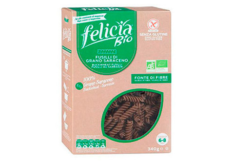 Паста из гречихи "Фузилли" Felicia Bio, 340г