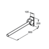 Поручень для унитаза откидной 80 см Ideal Standard Contour 21 S6362AA