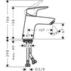 Смеситель для раковины однорычажный Hansgrohe Logis 71071000