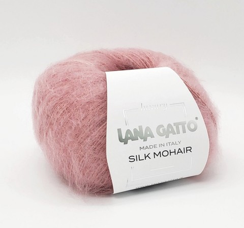 Пряжа Lana Gatto Silk Mohair 14393 розовое дерево