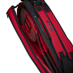 Теннисная сумка Wilson Super Tour 6 PK Clash V2.0 - red/black