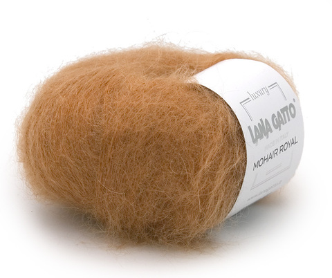 Пряжа Lana Gatto Mohair Royal 30111 карамель