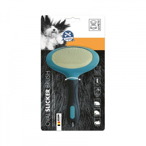 Щетка-сликер (пуходерка)M-PETS Slicker Brush OVAL, овальная, размер L, 12,5х19,5 см