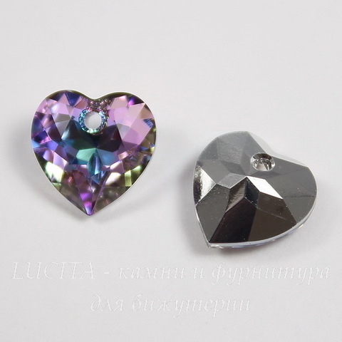 6432 Подвеска Сваровски Сердечко Heart Cut Crystal Vitrail Light (10,5 мм)