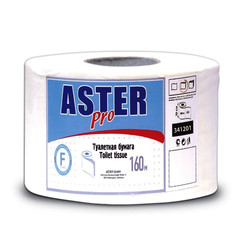 Бумага туалетная в рулонах Aster 2-слойная 12 рулонов по 160 метров (артикул производителя 341201)