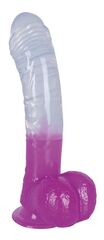 Прозрачно-фиолетовый гелевый фаллоимитатор Ready Mate - 19 см. - 