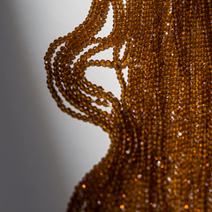 Янтарная шпинель синтетическая, 3мм, шар, микроогранка