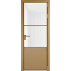 Алюминиевая дверь 20AG золото остеклённая