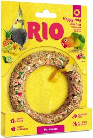 Rio лакомство - игрушка веселое колечко для средних попугаев 85 гр