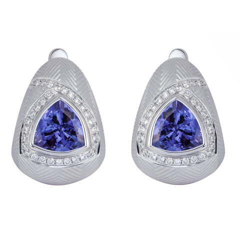 Серьги с Танзанитами и Бриллиантами, E0086-0/19