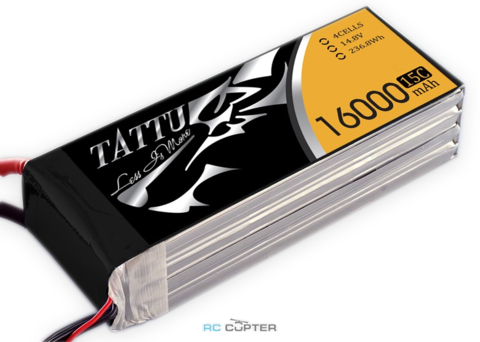 Аккумуляторная батарея Gens Ace TATTU 16000mAh 4S1P 15C 14.8V Lipo Battery Pack EC5